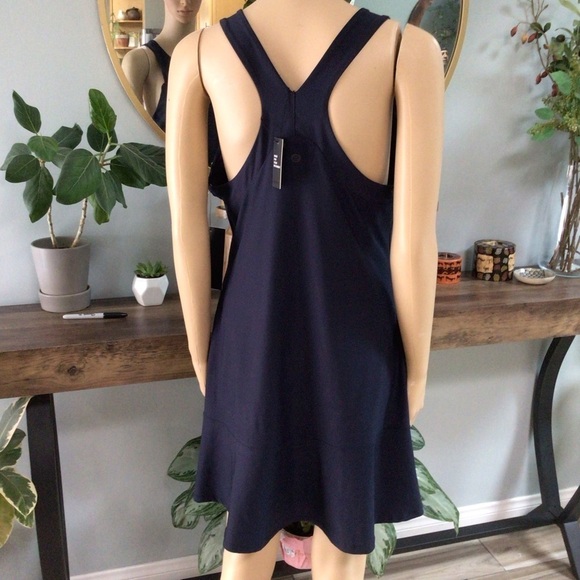 Etonic W Flouce Hem Active With Built Bra Navy Blue Sports Dress Size Large NWT - Picture 3 of 10